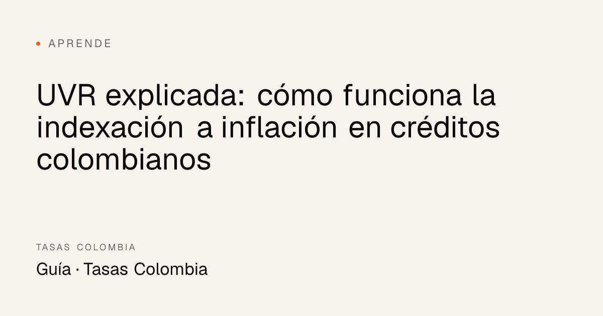 UVR explicada: cómo funciona la indexación a inflación en créditos ...